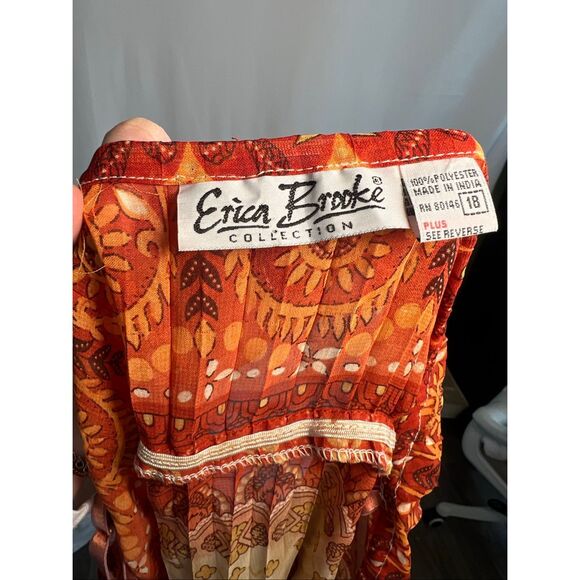 Erica Brooke Boho Plus Sized Flowy Sheer Tank size 18 - Picture 2 of 5